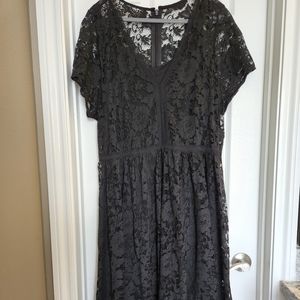 Torrid size 18 Black Lace Maxi Dress NWT